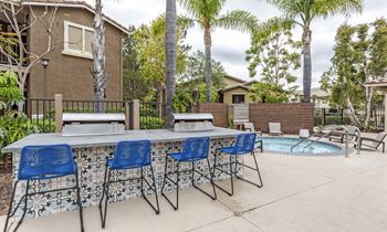 Pool seating area
